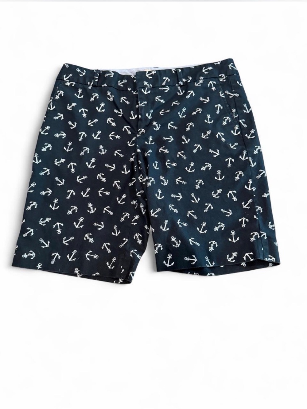 Banana Republic Navy and White Anchor  Hampton Fit Shorts